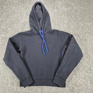 Rag & Bone Hoodie Womens XS Black Blue Contrast Stitch Pullover Sweatshirt